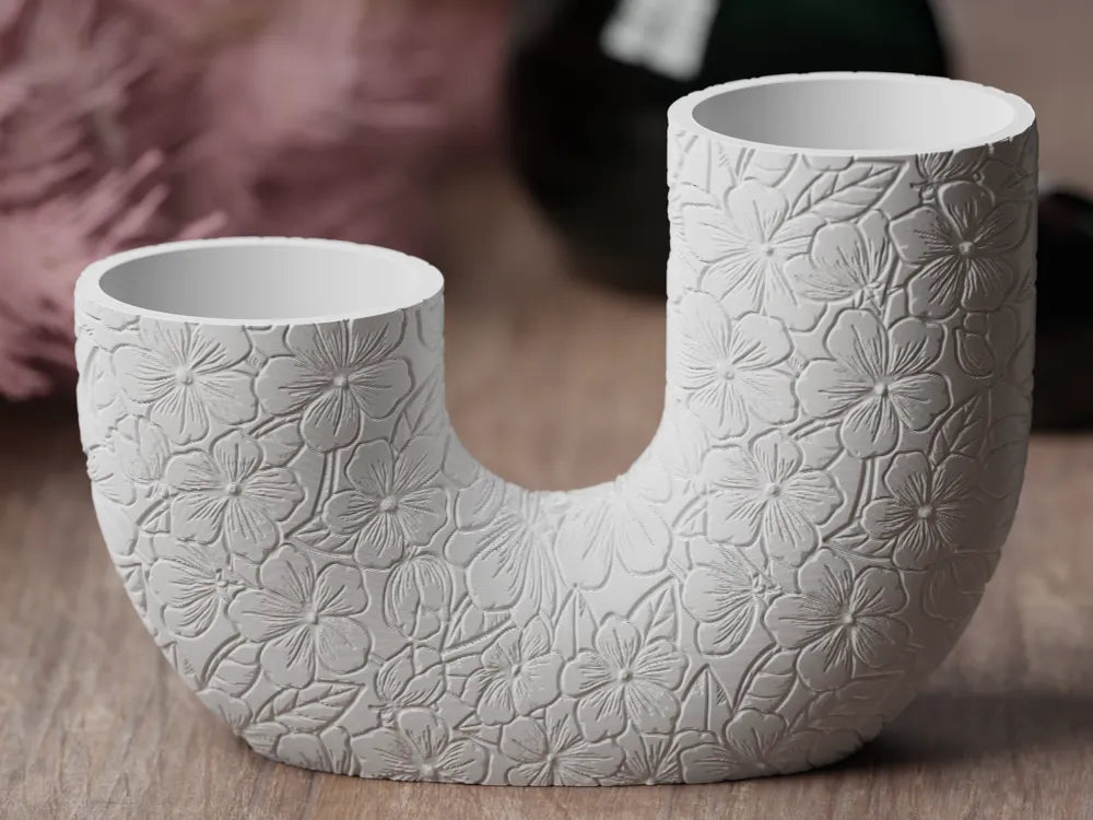 Floral Spring U shaped Vase Diff. Patterns