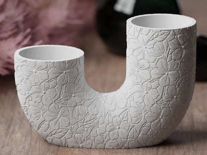 Floral Spring U shaped Vase Diff. Patterns