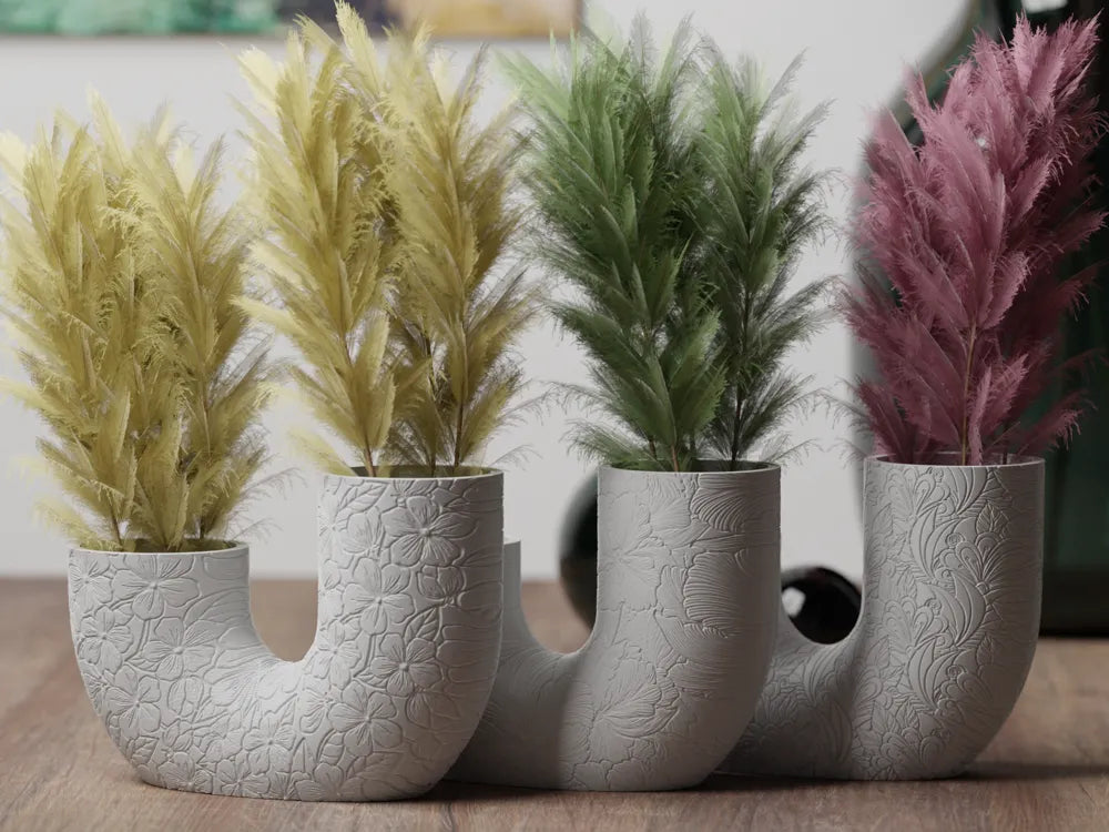 Floral Spring U shaped Vase Diff. Patterns