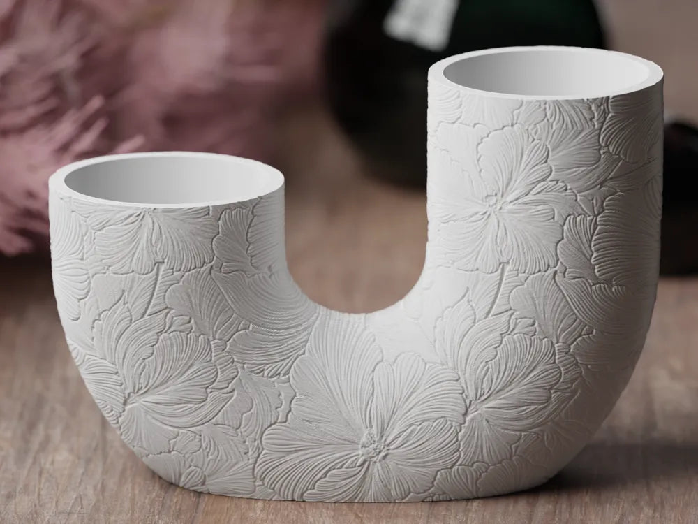 Floral Spring U shaped Vase Diff. Patterns