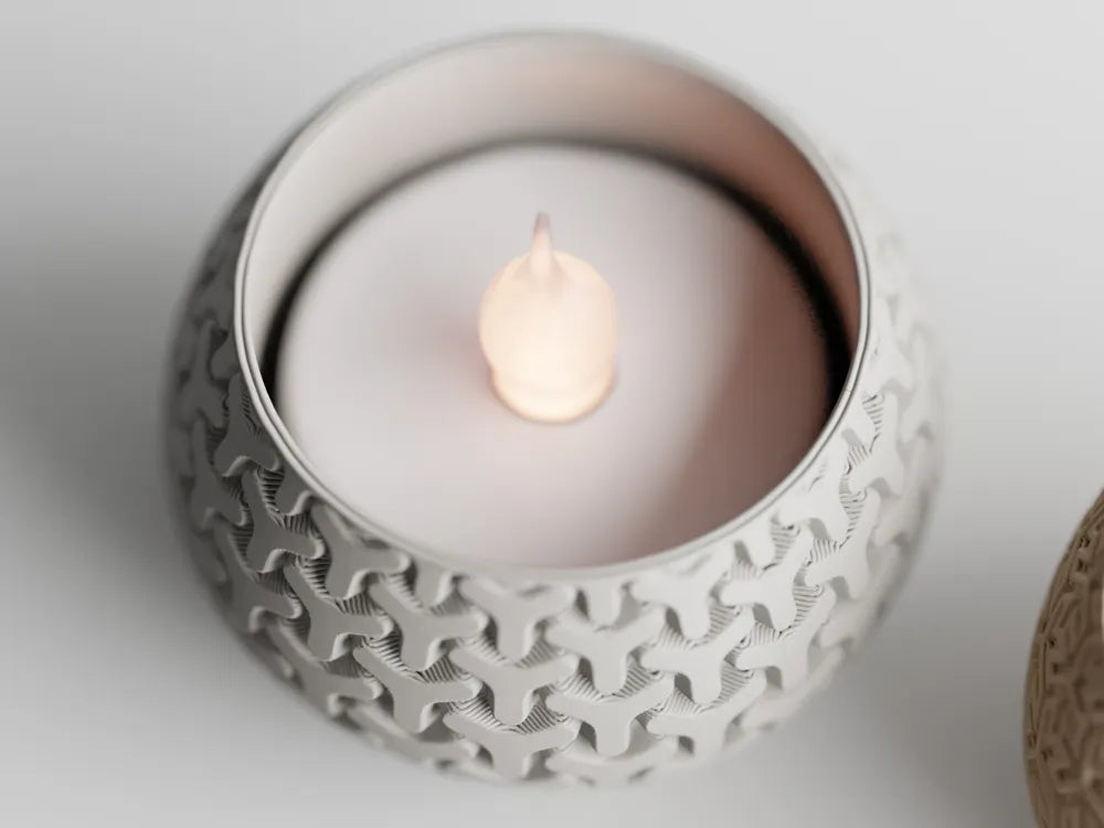 Tealight LED Candle geo style