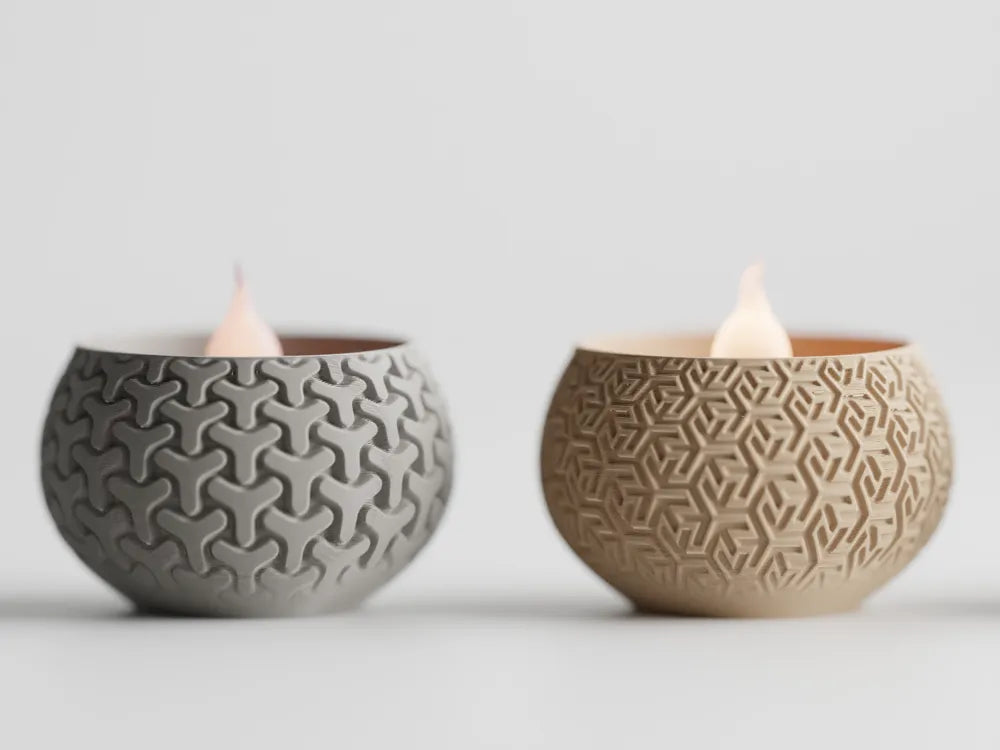 Tealight LED Candle geo style