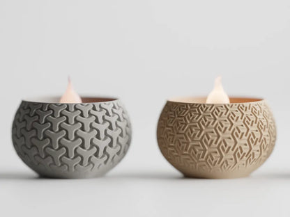 Tealight LED Candle geo style