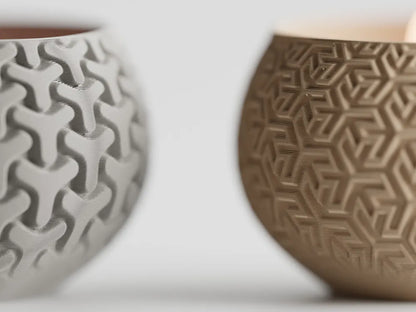 Tealight LED Candle geo style