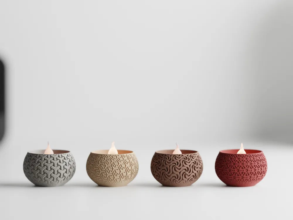 Tealight LED Candle geo style