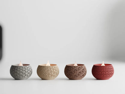 Tealight LED Candle geo style