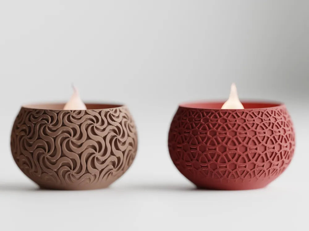 Tealight LED Candle geo style