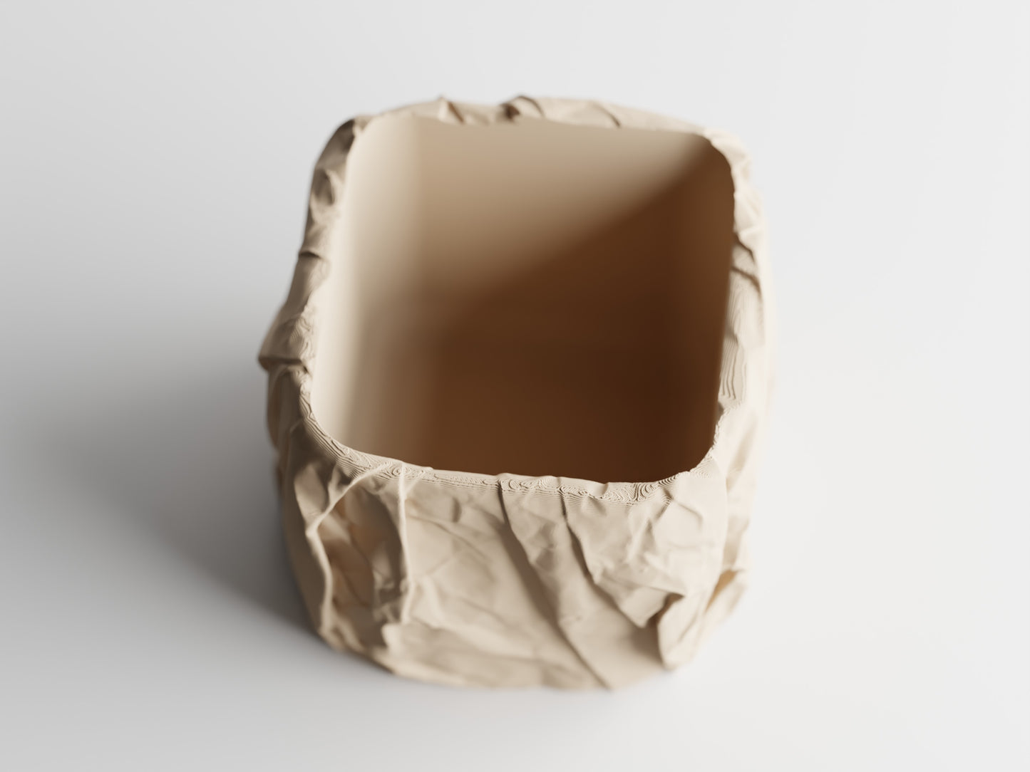 Crumbled Paper Planter - Detail
