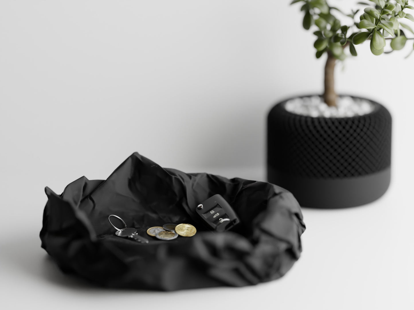 Crumbled Paper Bowl - Black