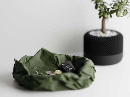 Crumbled Paper Bowl - Green