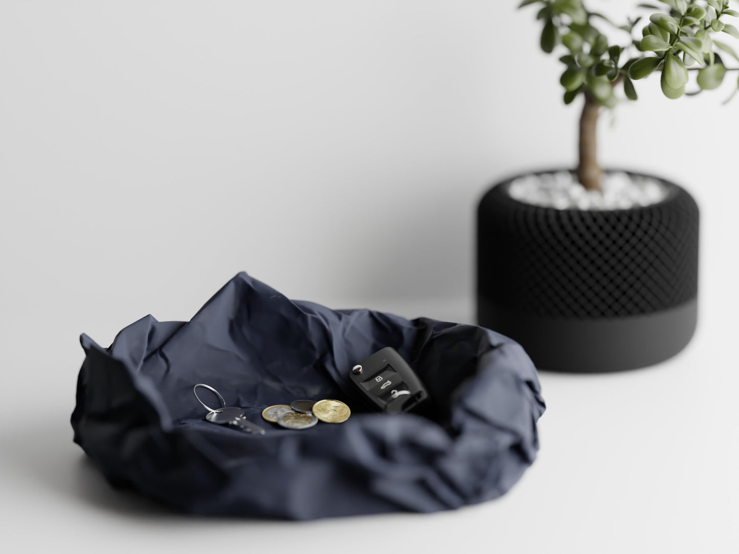 Crumbled Paper Bowl - Navy