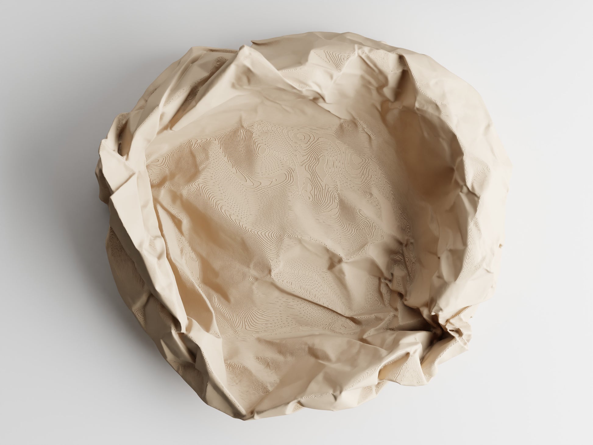 Crumbled Paper Bowl - Detail