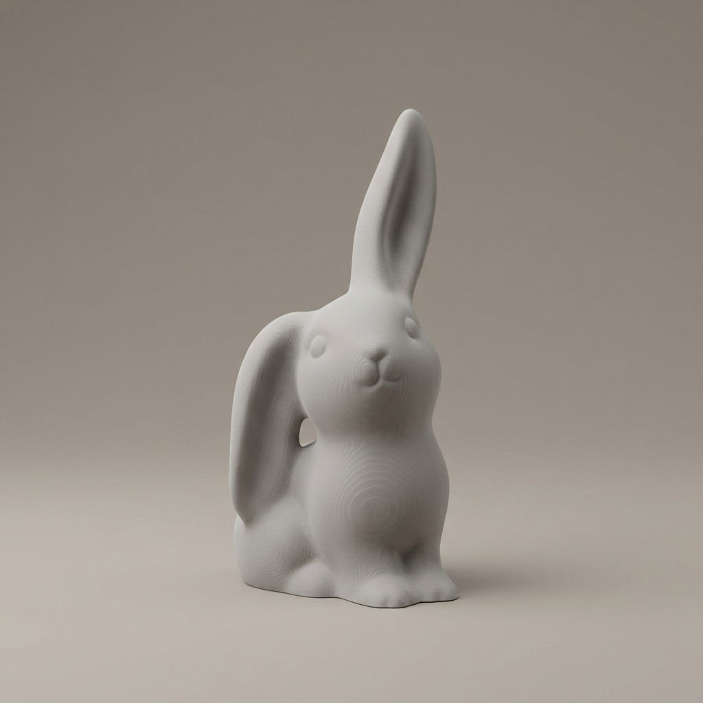 Cute modern minimalistic easter bunny hanging ears