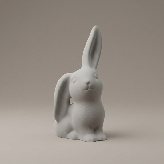Cute modern minimalistic easter bunny hanging ears
