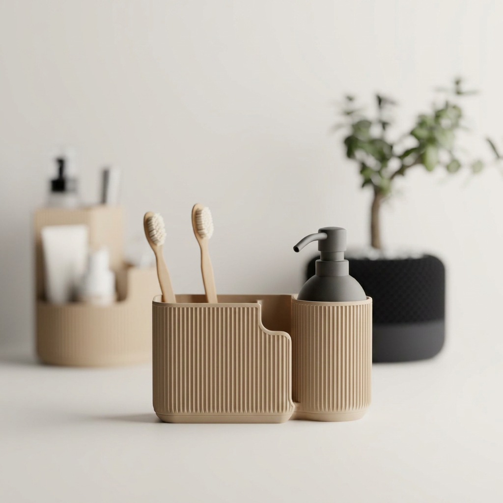 Duova – The Elegant Oval Organizer for Bath & Desk alternate angle