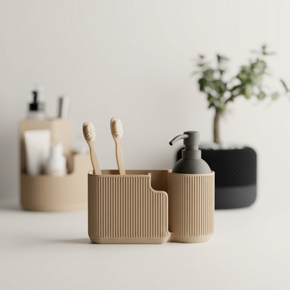 Duova – The Elegant Oval Organizer for Bath & Desk alternate angle