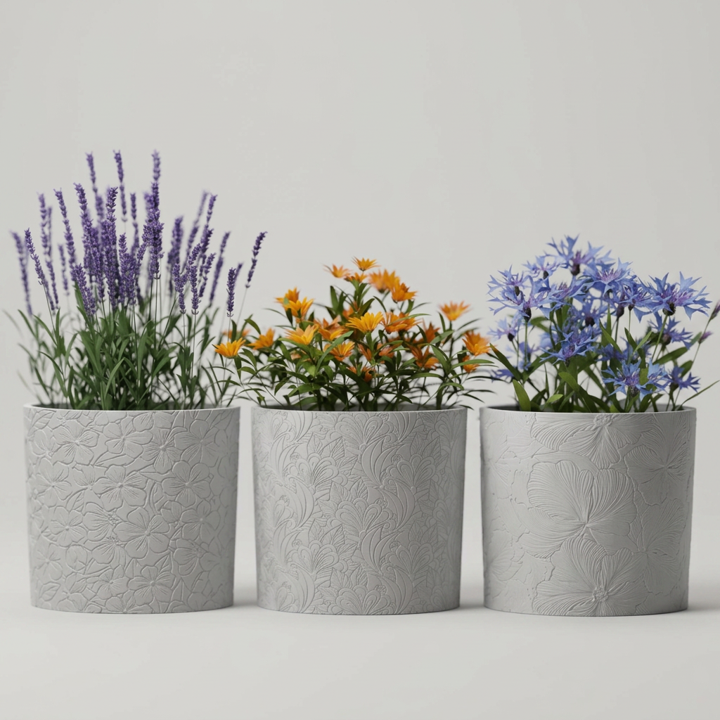 Floral Spring Vase plant pot Diff. Patterns sizes