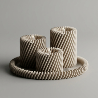 Vallicaria – Tealigth stand with matching plate