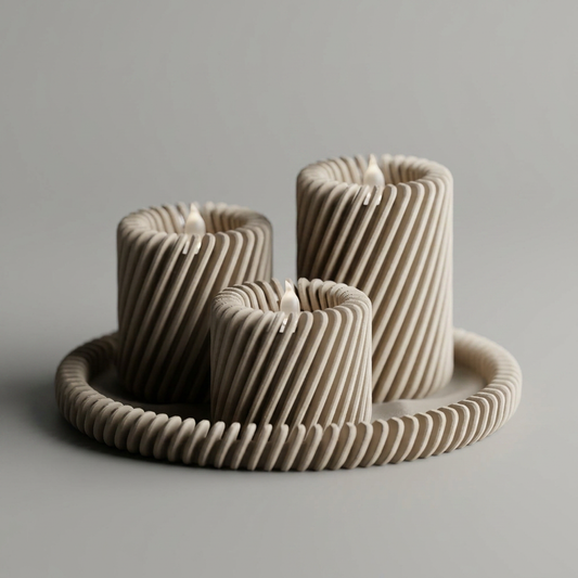 Vallicaria – Tealigth stand with matching plate