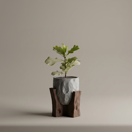 Grotia – A raw encounter between stone and wood.