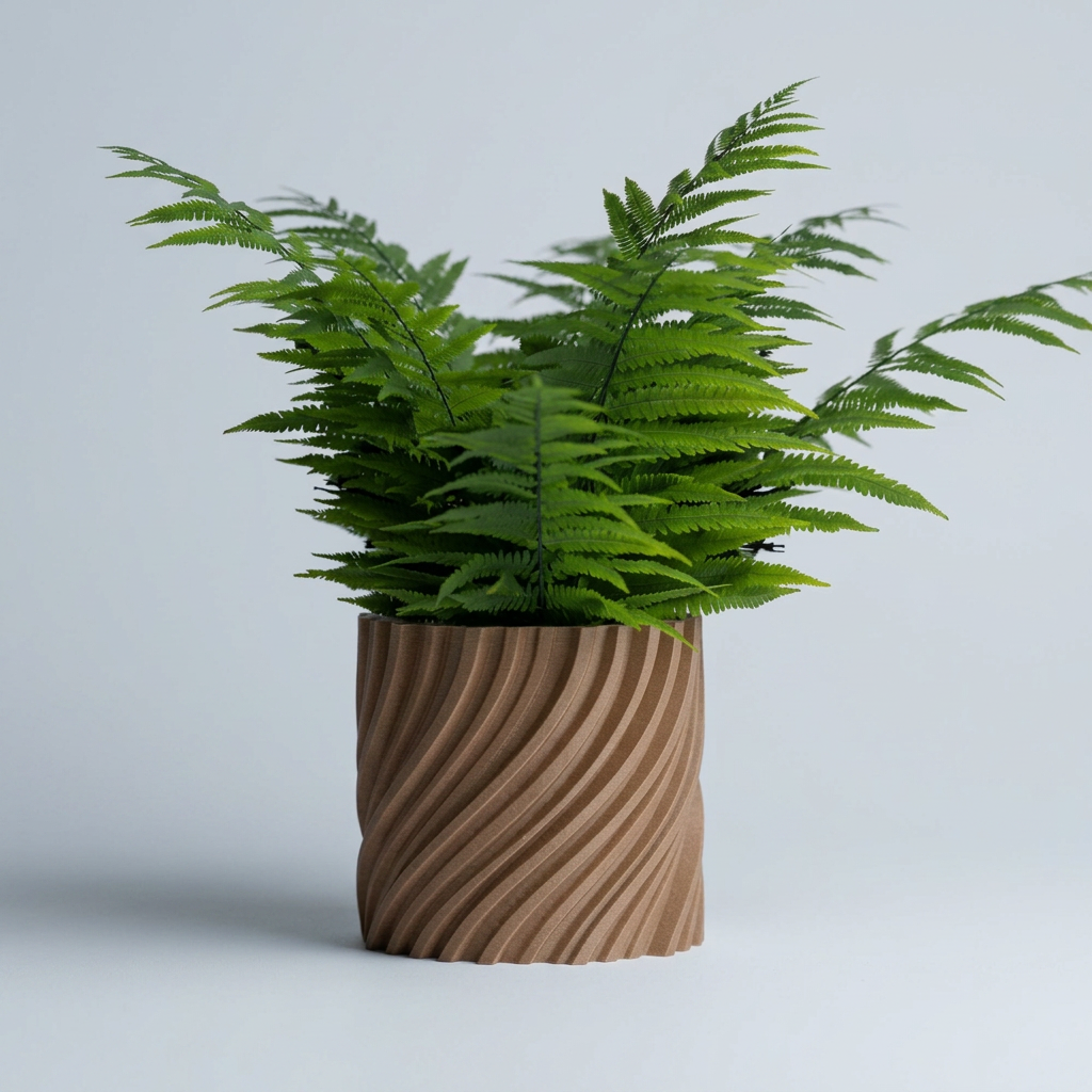 Plant Pot Planter Wavy 2 twisted alternate angle