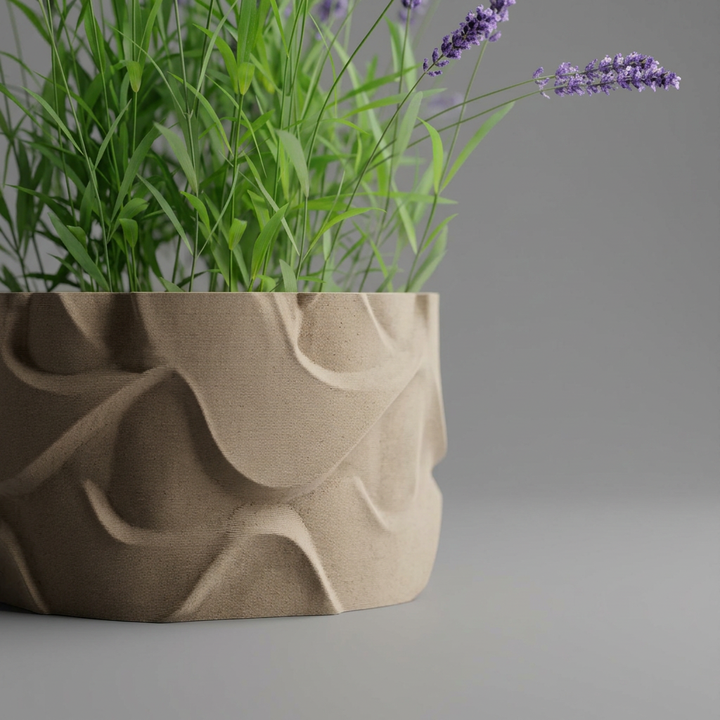 Plant Pot Planter Wavy 1 alternate angle