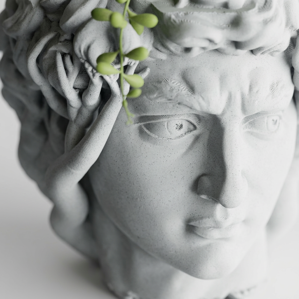 Organic David Planter alternate angle