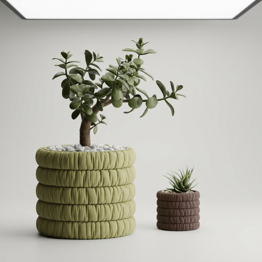 Inflated soft Cloth Planter Plant Pot Vase Series1