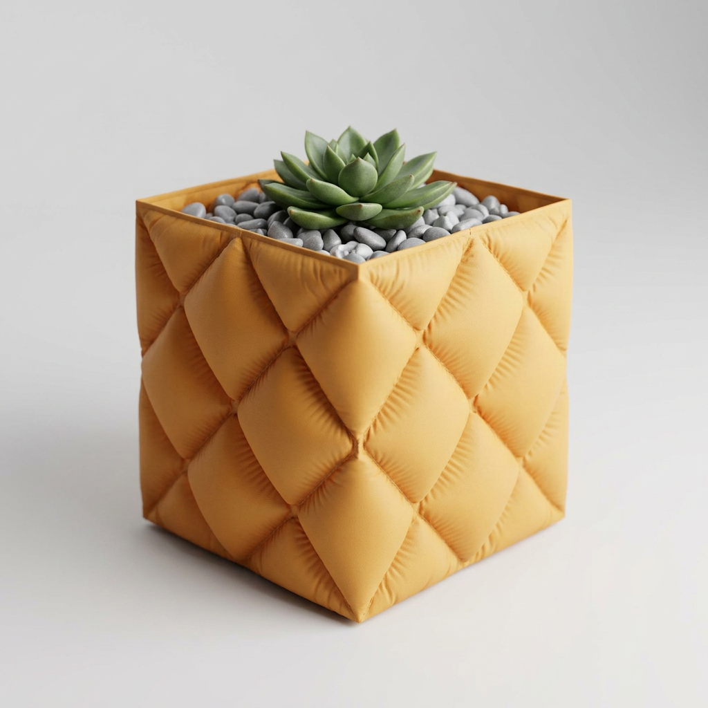 Inflated soft Cloth Planter Plant Pot Vase Series6 alternate angle