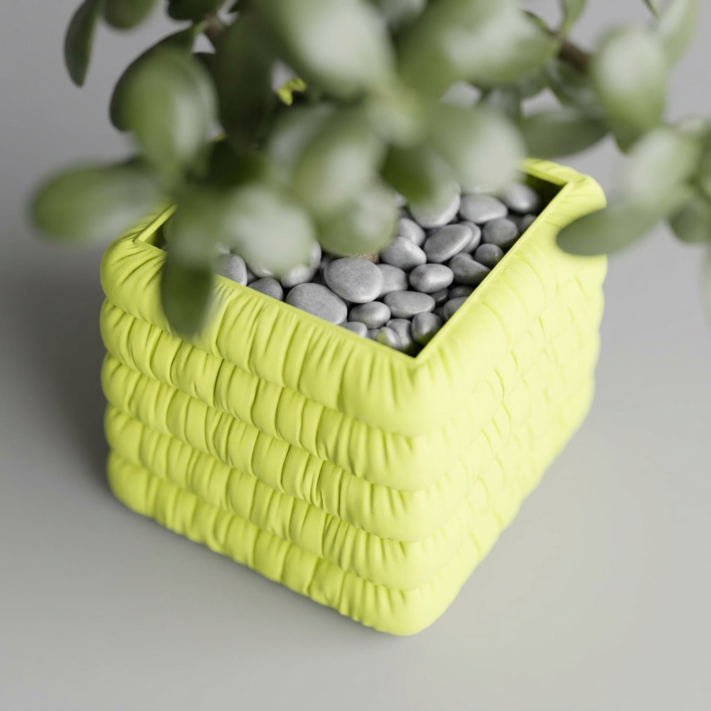 Inflated soft Cloth Planter Plant Pot Vase Series8 scale and measurements