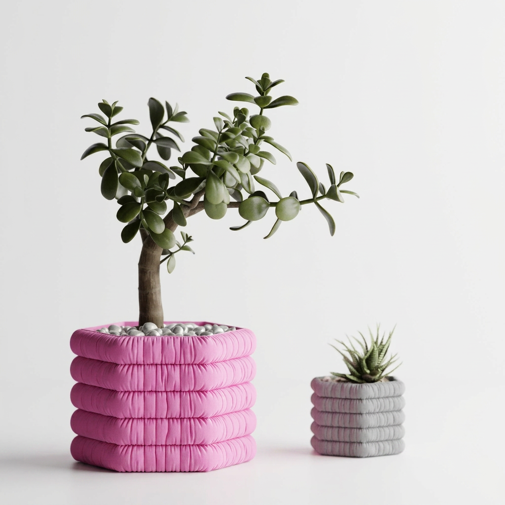 Inflated soft Cloth Planter Plant Pot Vase Series9