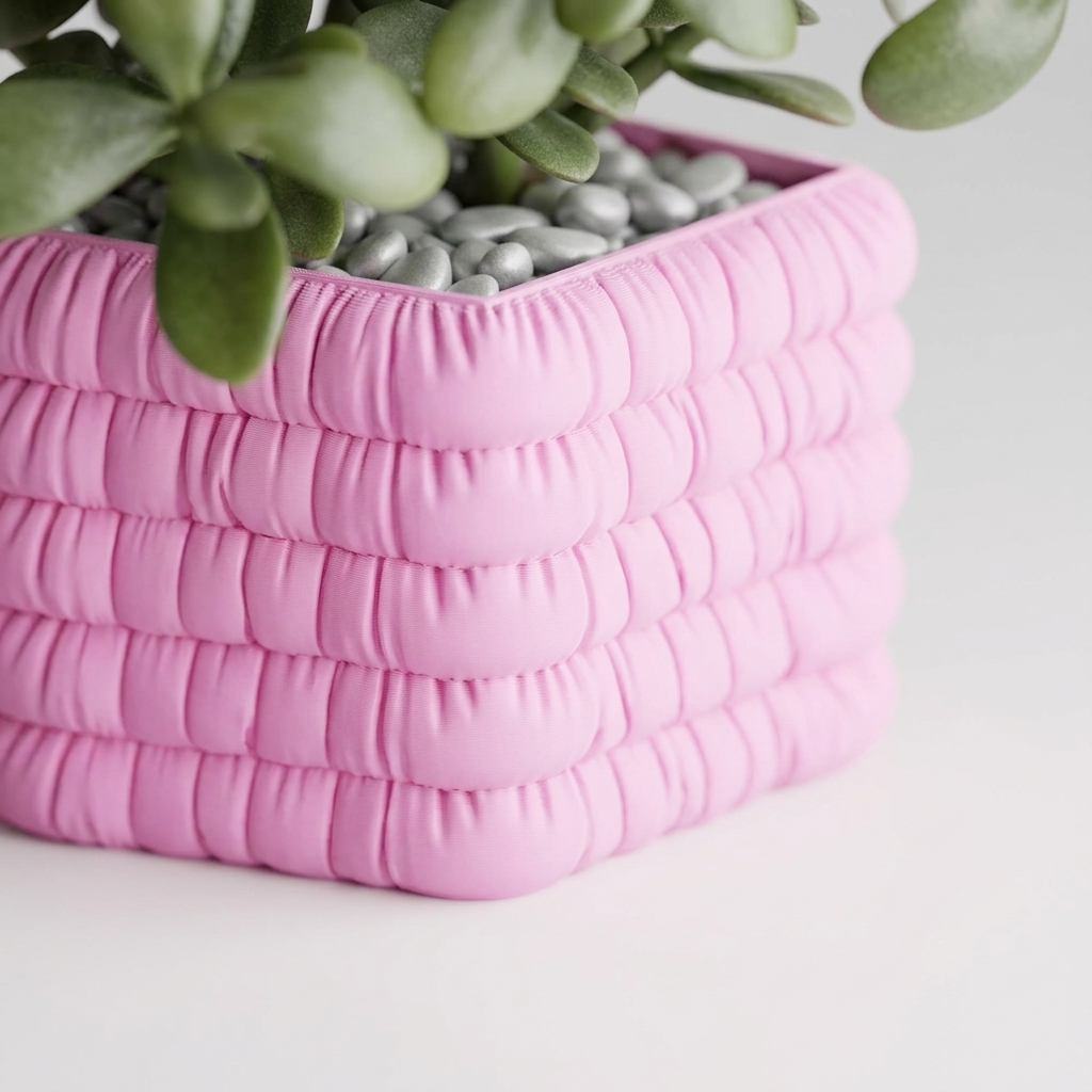 Inflated soft Cloth Planter Plant Pot Vase Series9 scale and measurements