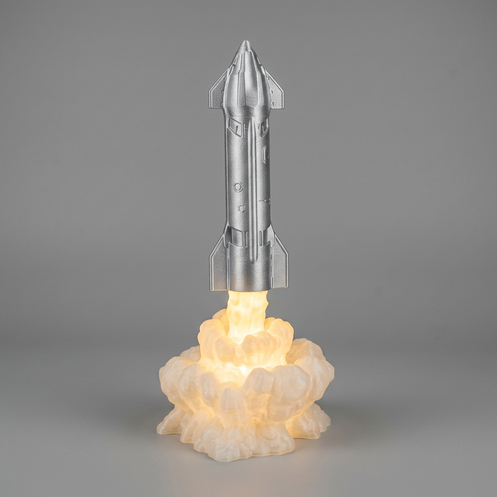 LiftOff – The Rocket Flame Lamp scale and measurements