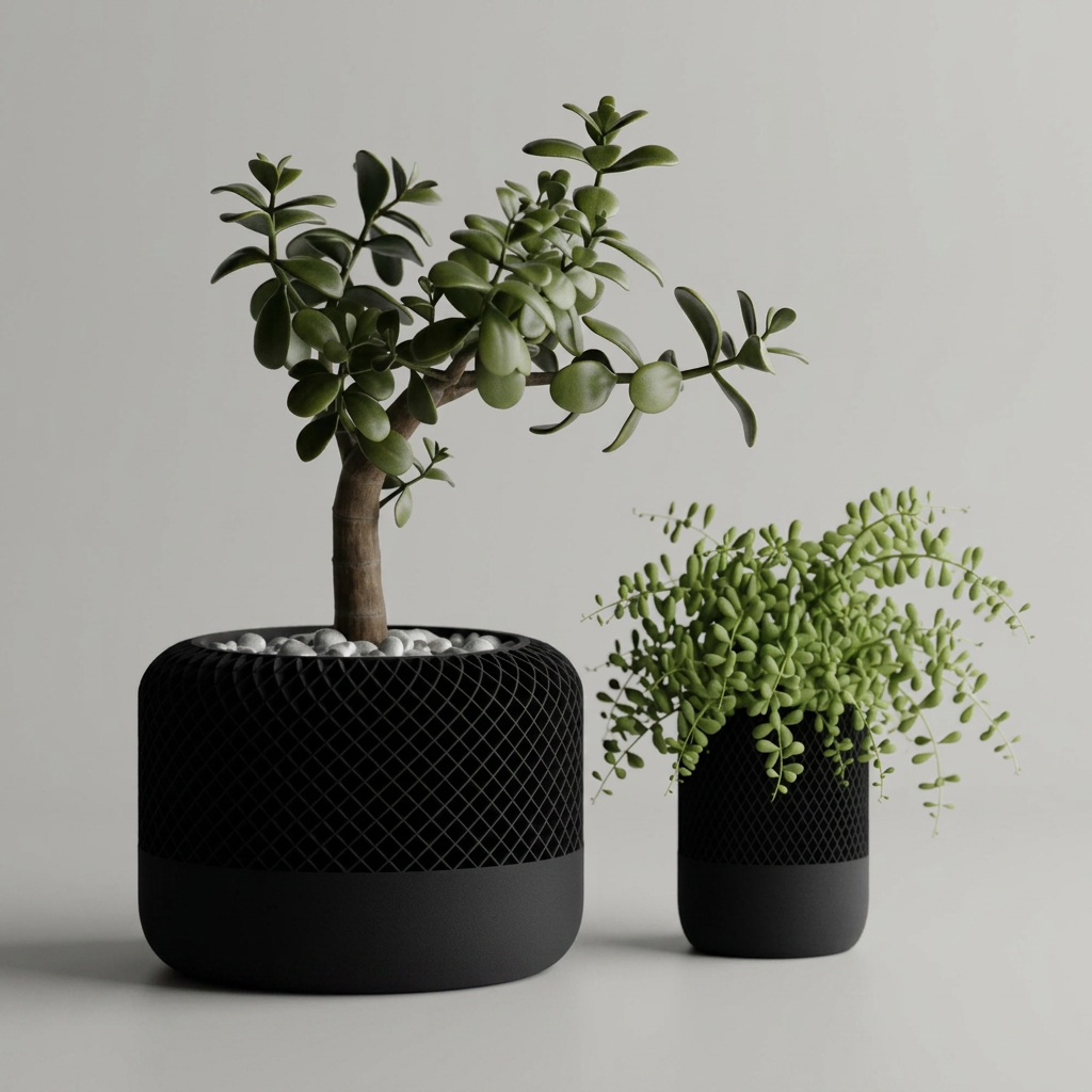 Modern Apple Home Pod Style Plant Pot Vases