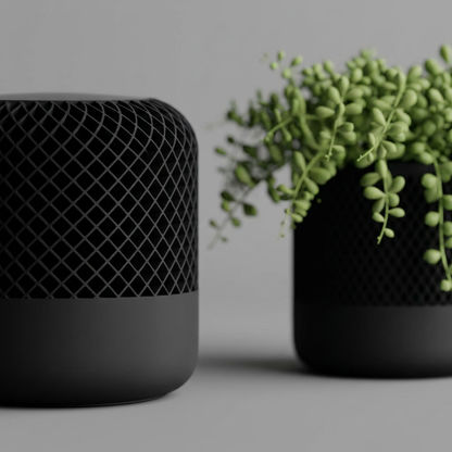 Modern Apple Home Pod Style Plant Pot Vases scale and measurements
