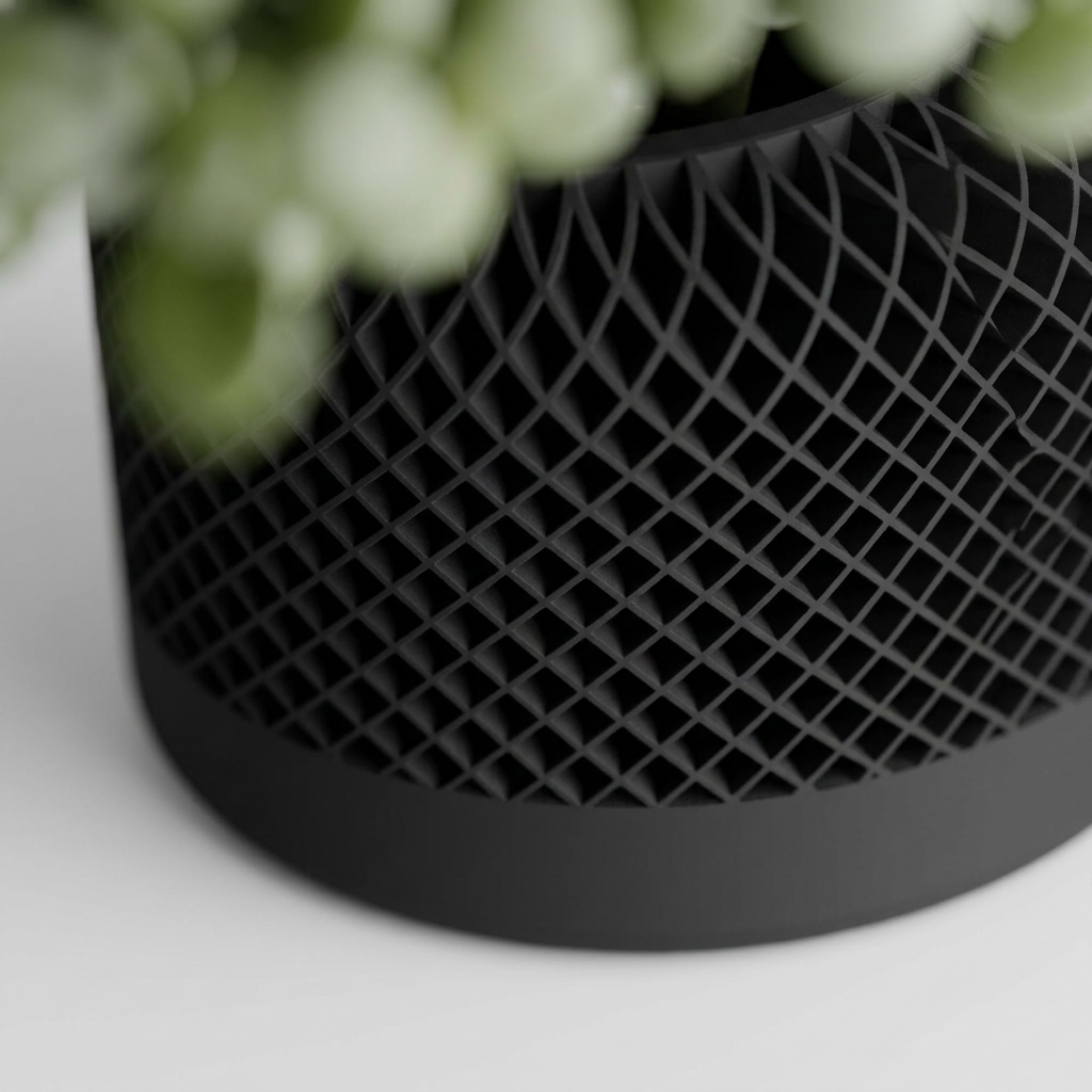 Modern Apple Home Pod Style Plant Pot Vases alternate angle