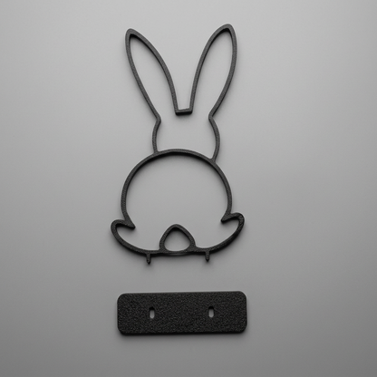 Modern easter Bunny Sculpture Deco / minimalistic rabbit Sclupture with stand / Oster Hase scale and measurements