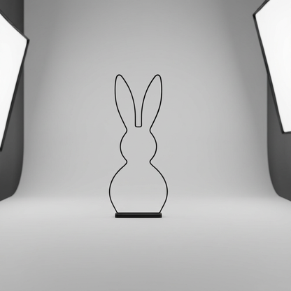 Modern easter Bunny Sculpture Deco / minimalistic rabbit Sclupture with stand / Oster Hase