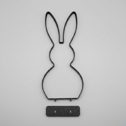 Modern easter Bunny Sculpture Deco / minimalistic rabbit Sclupture with stand / Oster Hase alternate angle
