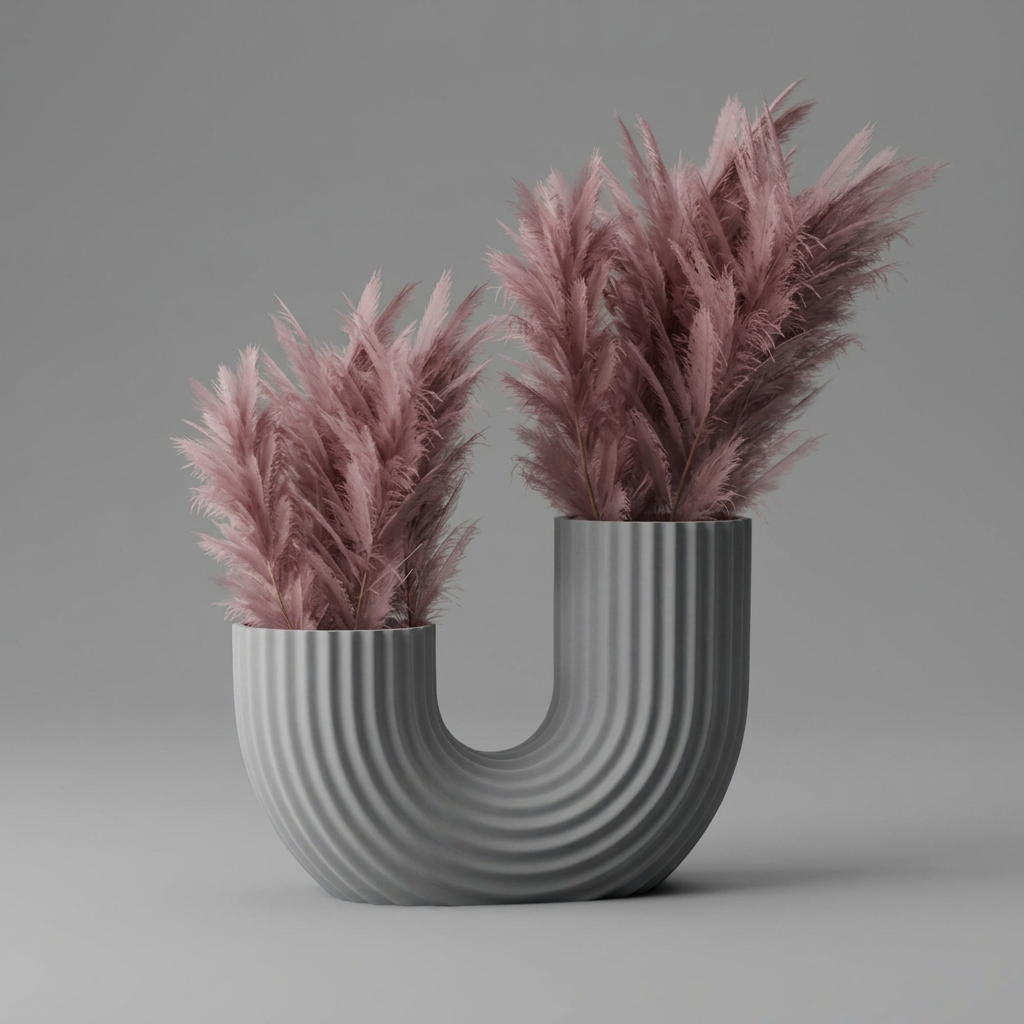 Modern minimalistic Vase U shaped