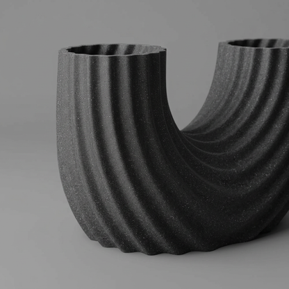 Modern minimalistic Vase U shaped alternate angle