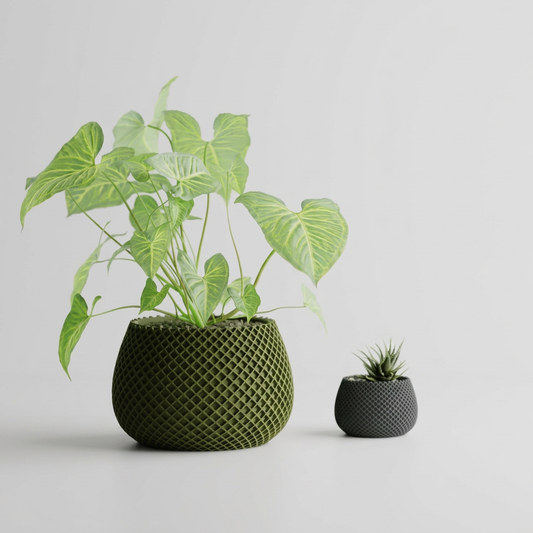 Modern ribbed Planter Plant Pot Vase Series 6
