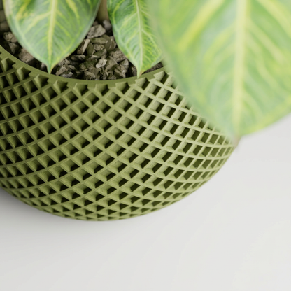 Modern ribbed Planter Plant Pot Vase Series 6 alternate angle