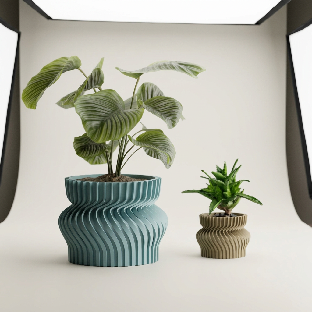 Modern twisted Planter plant pot Vase