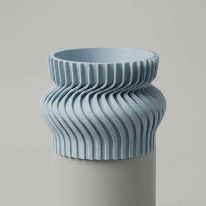 Modern twisted Planter plant pot Vase alternate angle