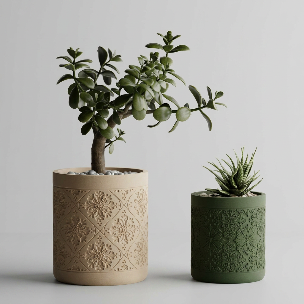 Plant Pot Floral Pattern (2 Versions)