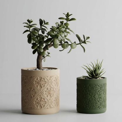 Plant Pot Floral Pattern (2 Versions)