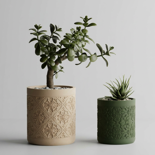 Plant Pot Floral Pattern (2 Versions)