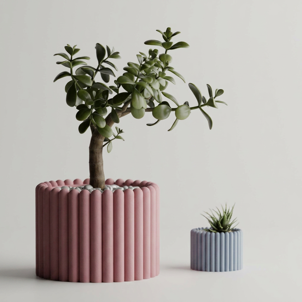 Plant Pot Planter Rounded 1 scale and measurements