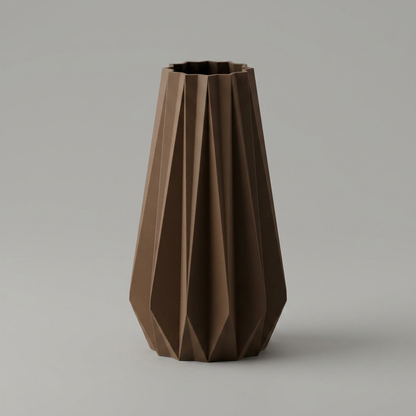 Vase big ribs triangle alternate angle